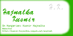 hajnalka kusnir business card